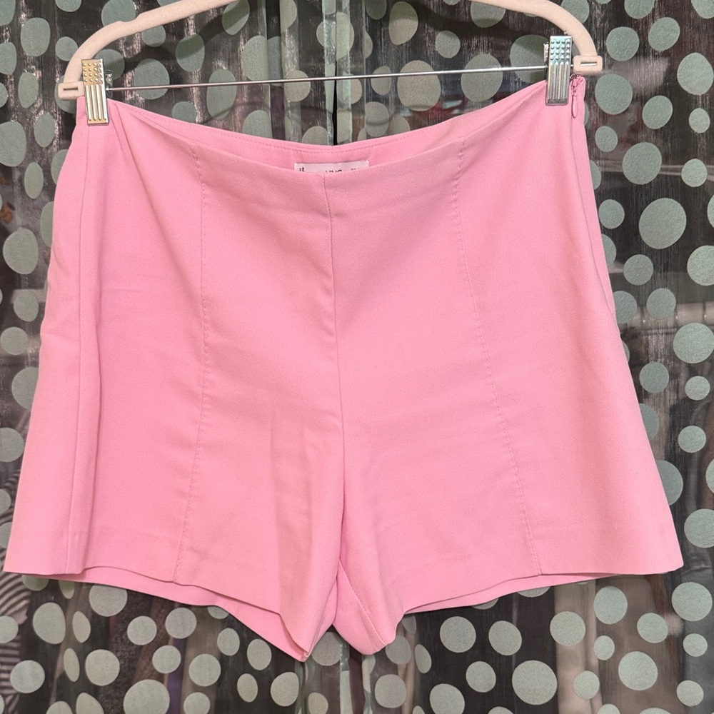 Mango High Waist Women's Shorts in Soft Pink